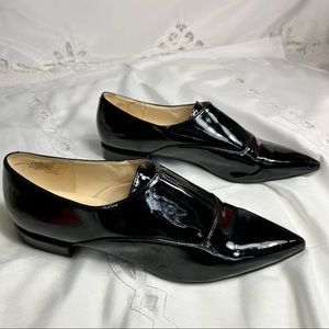 Nine West Treasure-3 Black Patent Leather Loafers Flats